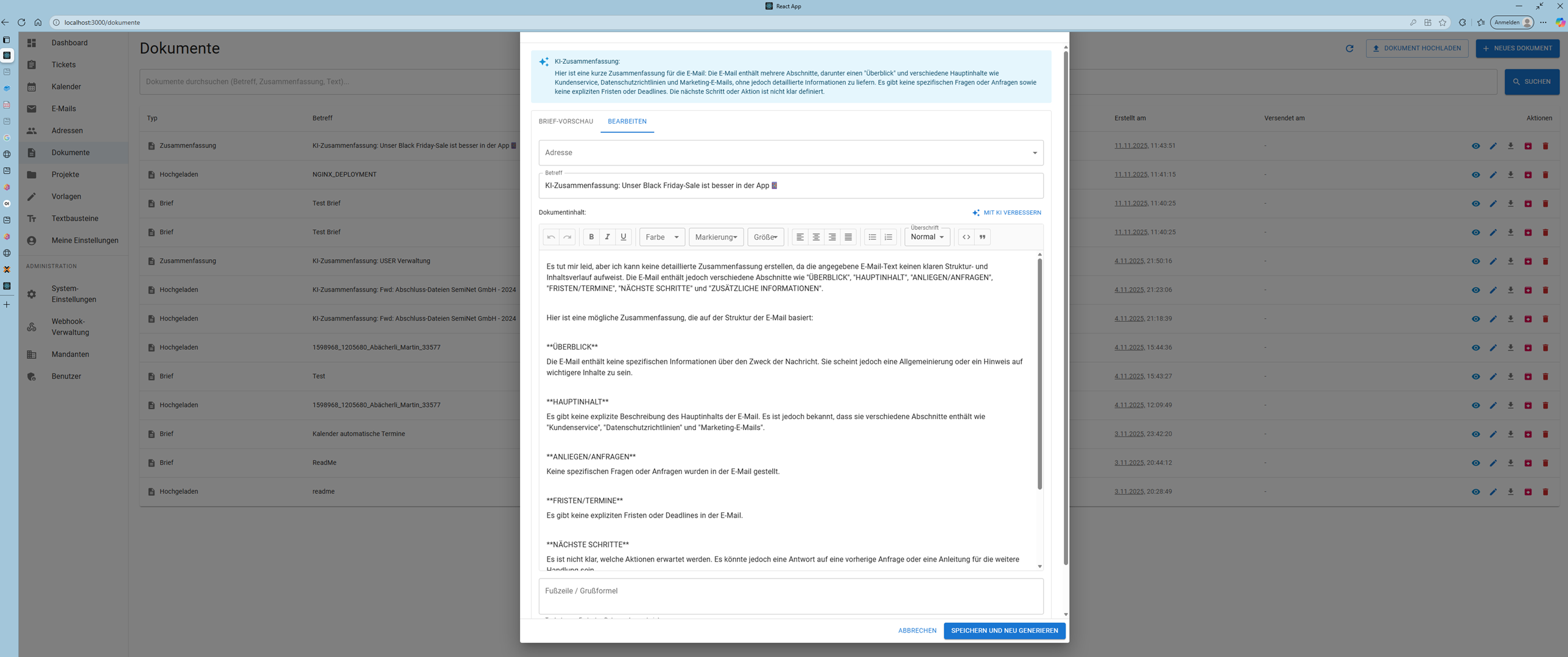 Dokumentenverwaltung